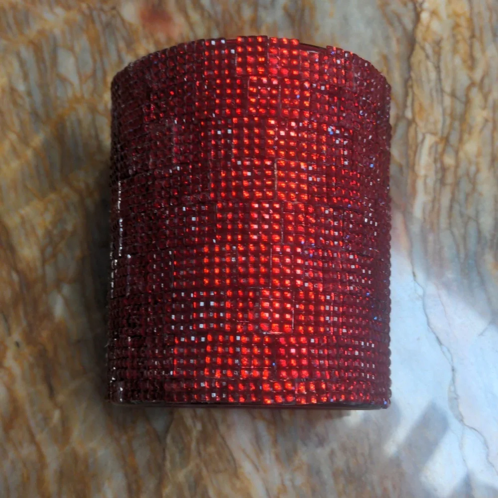 Red Bling vase or candle holder